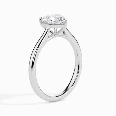 1.00 Ct Heart Cut Solitaire Moissanite Diamond Engagement Ring, Heart Shaped Diamond Ring, White Gold Ring, Diamond Ring For Women, Gifting