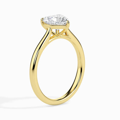1.00 Ct Heart Cut Solitaire Moissanite Diamond Engagement Ring, Heart Shaped Diamond Ring, White Gold Ring, Diamond Ring For Women, Gifting