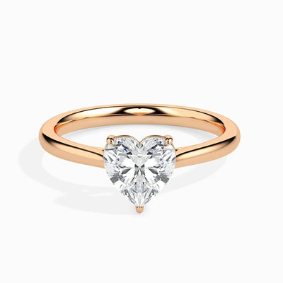 1.00 Ct Heart Cut Solitaire Moissanite Diamond Engagement Ring, Heart Shaped Diamond Ring, White Gold Ring, Diamond Ring For Women, Gifting
