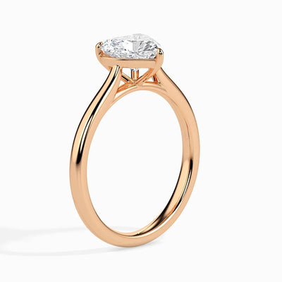 1.00 Ct Heart Cut Solitaire Moissanite Diamond Engagement Ring, Heart Shaped Diamond Ring, White Gold Ring, Diamond Ring For Women, Gifting