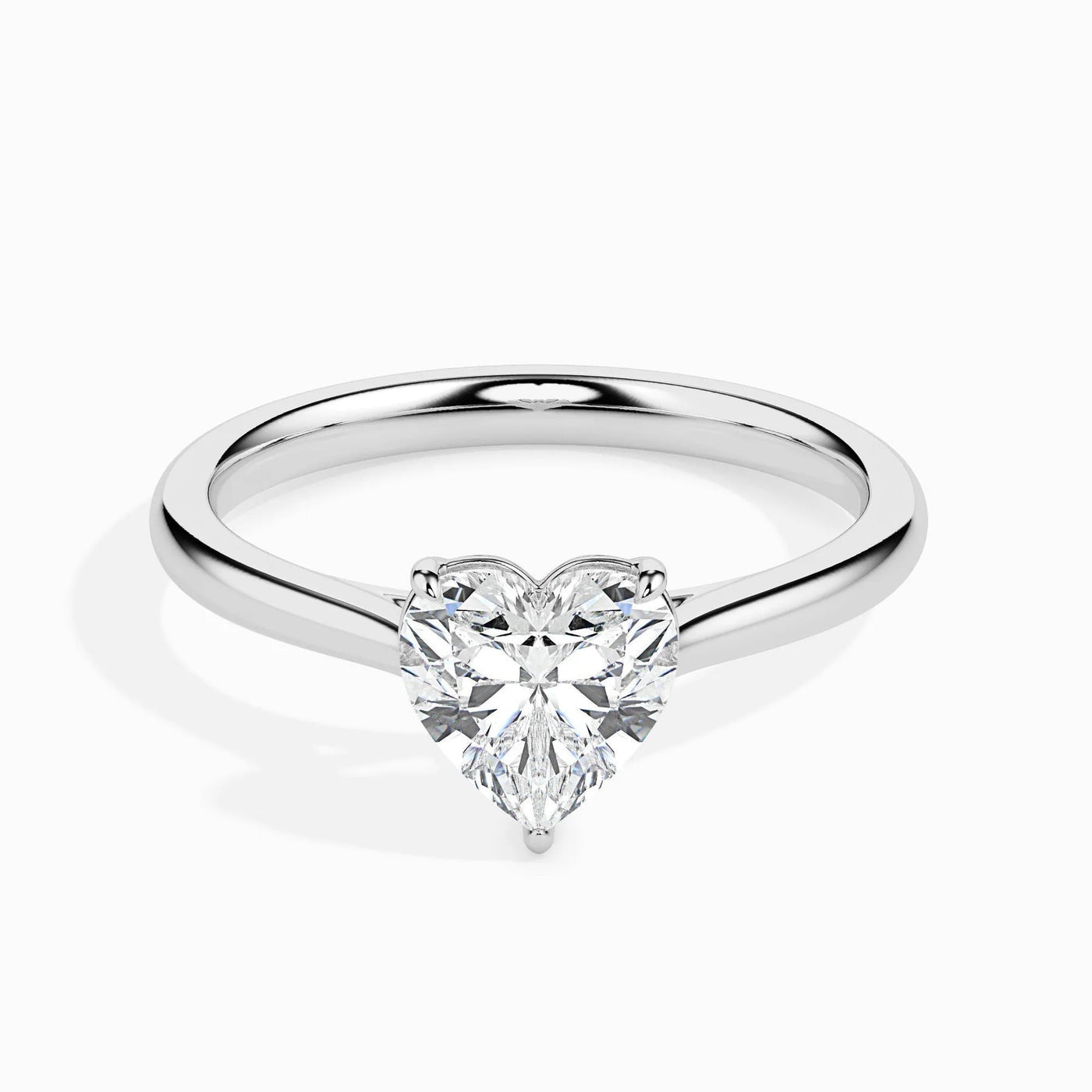 1.00 Ct Heart Cut Solitaire Moissanite Diamond Engagement Ring, Heart Shaped Diamond Ring, White Gold Ring, Diamond Ring For Women, Gifting