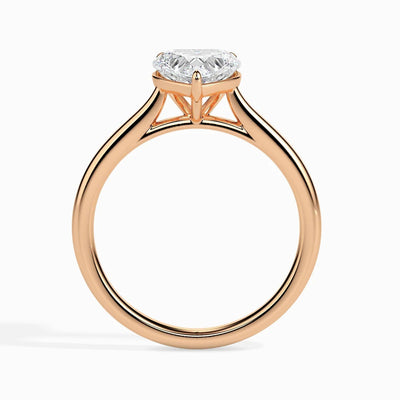 1.00 Ct Heart Cut Solitaire Moissanite Diamond Engagement Ring, Heart Shaped Diamond Ring, White Gold Ring, Diamond Ring For Women, Gifting