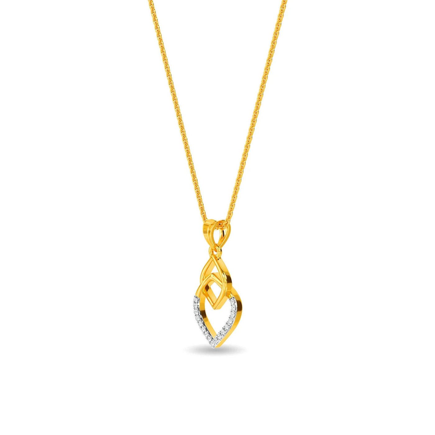 0.08 Carat Round Cut Moissanite Lovely Pendant, Moissanite Diamond Pendant, 18k Gold Pendant, 925 Silver Pendant, Anniversary Gift For Her