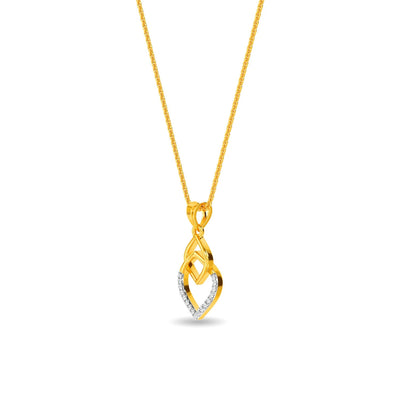0.08 Carat Round Cut Moissanite Lovely Pendant, Moissanite Diamond Pendant, 18k Gold Pendant, 925 Silver Pendant, Anniversary Gift For Her