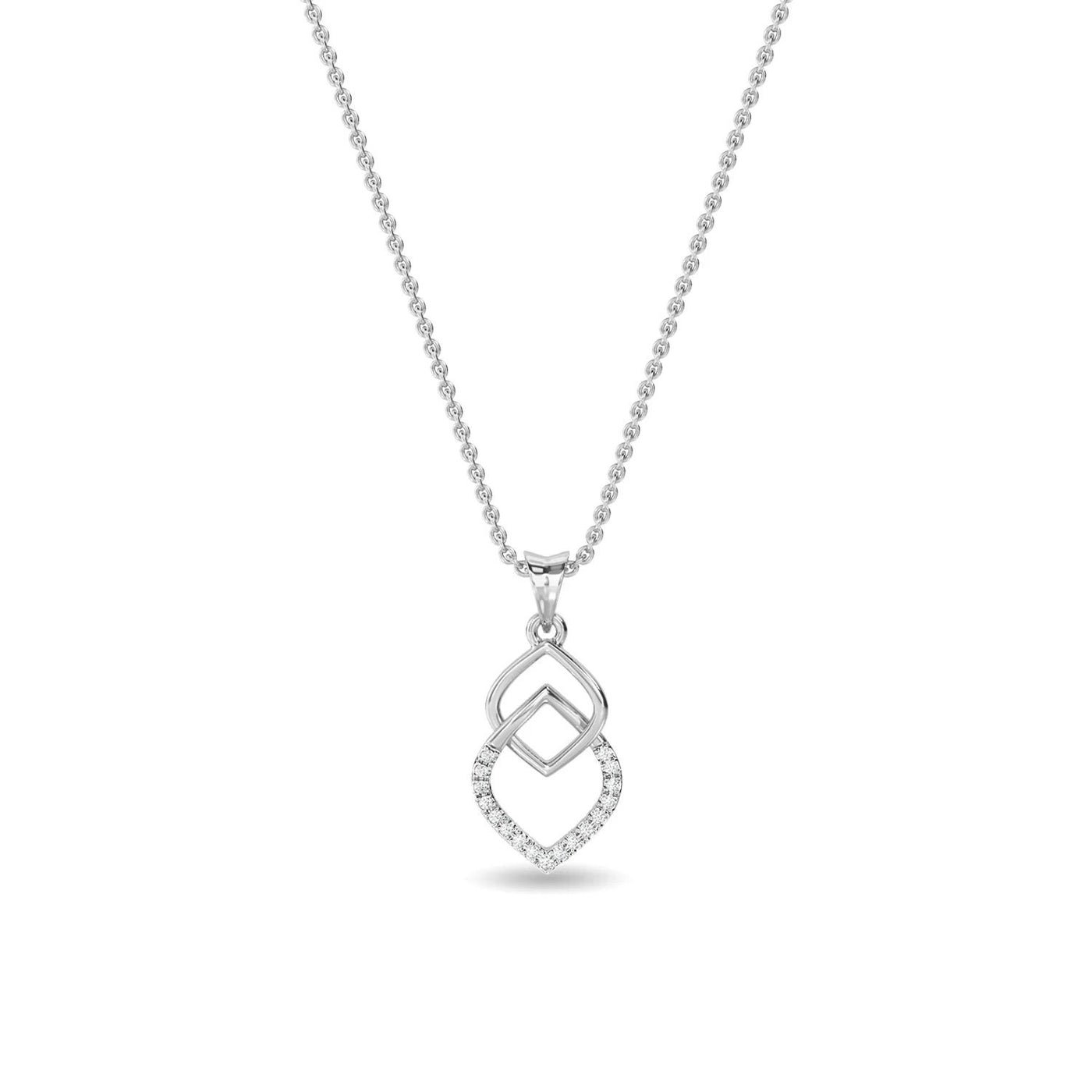 0.08 Carat Round Cut Moissanite Lovely Pendant, Moissanite Diamond Pendant, 18k Gold Pendant, 925 Silver Pendant, Anniversary Gift For Her