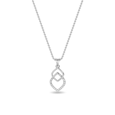0.08 Carat Round Cut Moissanite Lovely Pendant, Moissanite Diamond Pendant, 18k Gold Pendant, 925 Silver Pendant, Anniversary Gift For Her