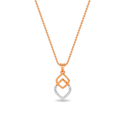 0.08 Carat Round Cut Moissanite Lovely Pendant, Moissanite Diamond Pendant, 18k Gold Pendant, 925 Silver Pendant, Anniversary Gift For Her