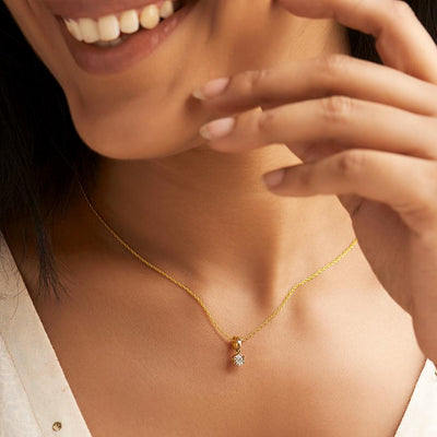 Delicate Miracle Plate Moissanite Diamond Pendant For A Graceful Touch, Gold Pendant, 18k Rose Gold Pendant, Silver Pendant, Gift For Her