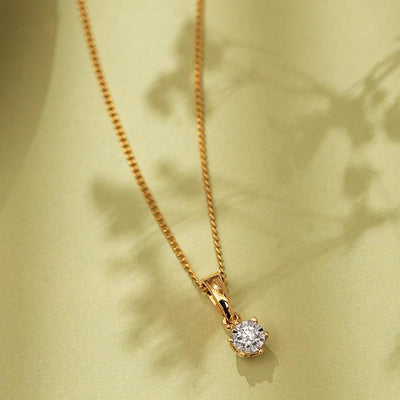 Delicate Miracle Plate Moissanite Diamond Pendant For A Graceful Touch, Gold Pendant, 18k Rose Gold Pendant, Silver Pendant, Gift For Her