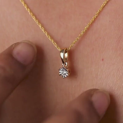 Delicate Miracle Plate Moissanite Diamond Pendant For A Graceful Touch, Gold Pendant, 18k Rose Gold Pendant, Silver Pendant, Gift For Her