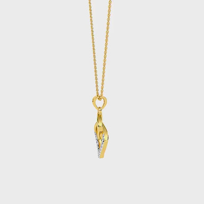 0.08 Carat Round Cut Moissanite Lovely Pendant, Moissanite Diamond Pendant, 18k Gold Pendant, 925 Silver Pendant, Anniversary Gift For Her